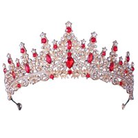 Bothyi - Tiara De Cumpleaños, Accesorios Para El Cabello, Joyería Para El Cabello, Corona Nupcial Para Niñas, Color Rojo