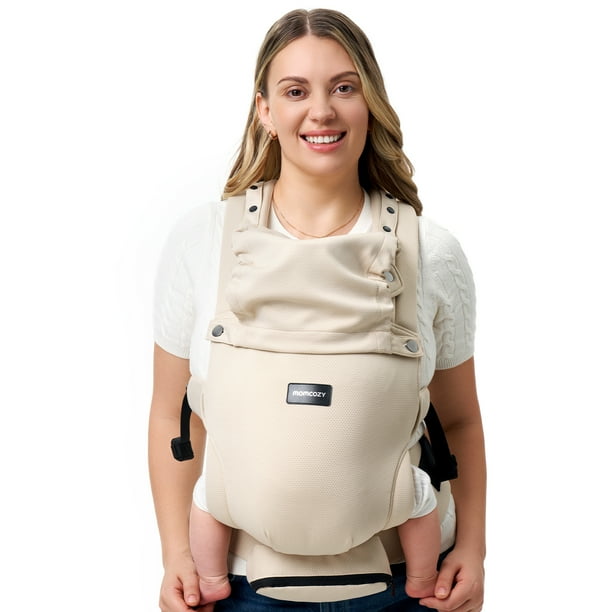 Momcozy Portabebés Cangurera Ergonómica Mochila para Recién Nacidos, Cómodo y Ligero, para Bebés de 3,2 a 10,8 Kg