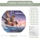 thumbnail image 2 of Moana 2-theme Fitted Round Tablecloths Elastic Edged Table Covers Waterproof Table Cloth for Kitchen Holiday Party Tables Decor 150cm, 2 of 6