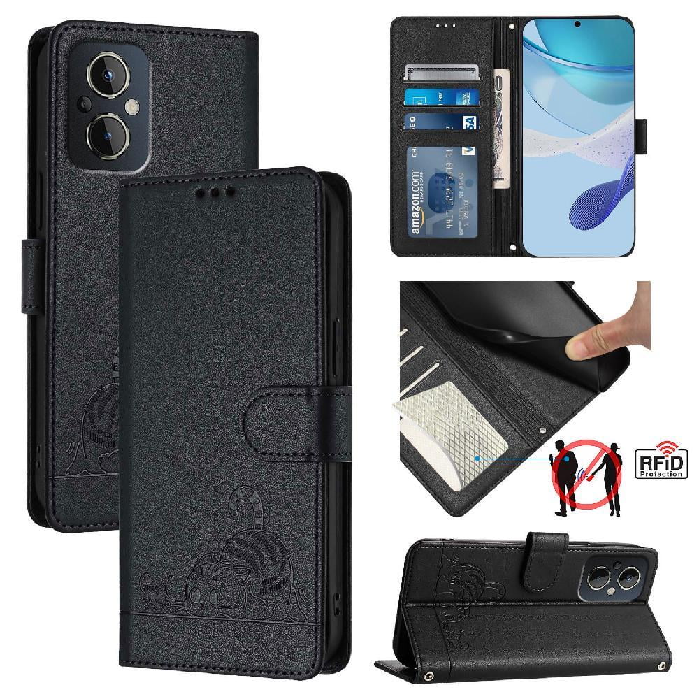 Funda Tipo Cartera Foxdock Para Oneplus Nord N20 5g Con Soporte, Ranuras, Rfid, Diseño De Gato