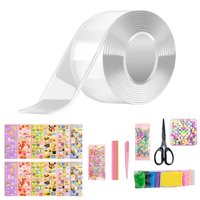 Magideal - Cinta De Doble Cara De Burbujas Das Con Lentejuelas, Artesanía Diy, Impermeable, Creativa, Transparente, Bola Hecha A Mano, Juguete Educativo Par , Estilo E