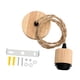thumbnail image 4 of Cable De Luz Colgante Con Casquillo E27, Cable De Luz Colgante Para Sala De Estar, Bar, Cocina, Madera Negra Trenzada, 4 of 5