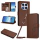 thumbnail image 1 of Funda Cartera Trébol para Xiaomi Poco X7 5G con Ranuras Tarjetas y Carga Inalámbrica Marrón, 1 of 6