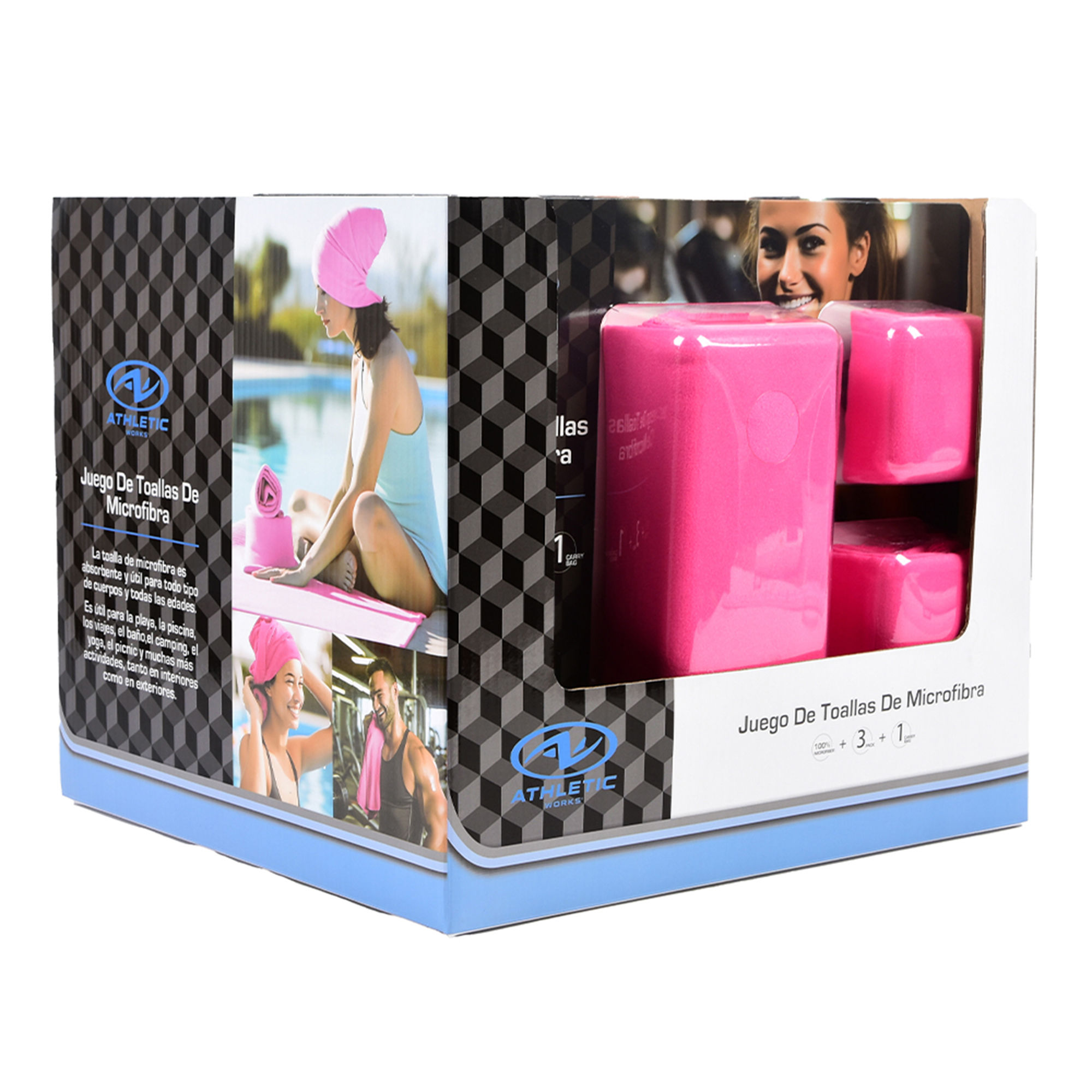Athletic Works - Toalla Microfibra 3P