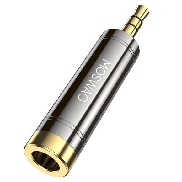 Adaptador MOSWAG de 3,5 mm a 6,35 mm para audífonos y jack AUX