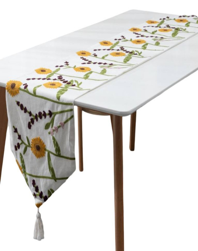 Todo Para El Hogar - Camino De Mesa Bordado Elegante 33 X 180Cm