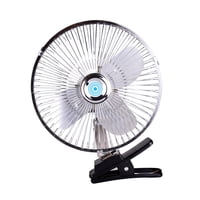 Magideal - Ventilador De Clip Para Automóvil Ventilador De Escritorio Personal Ventilador De Aire Acondicionado Portátil Giratorio Ventilador Pequeño Para Tienda 8 Pulgadas 24V