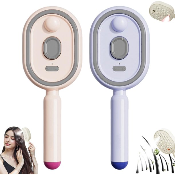 Cepillo pelo vapor eléctrico 2027 desenredante vaporizador reduce frizz estática