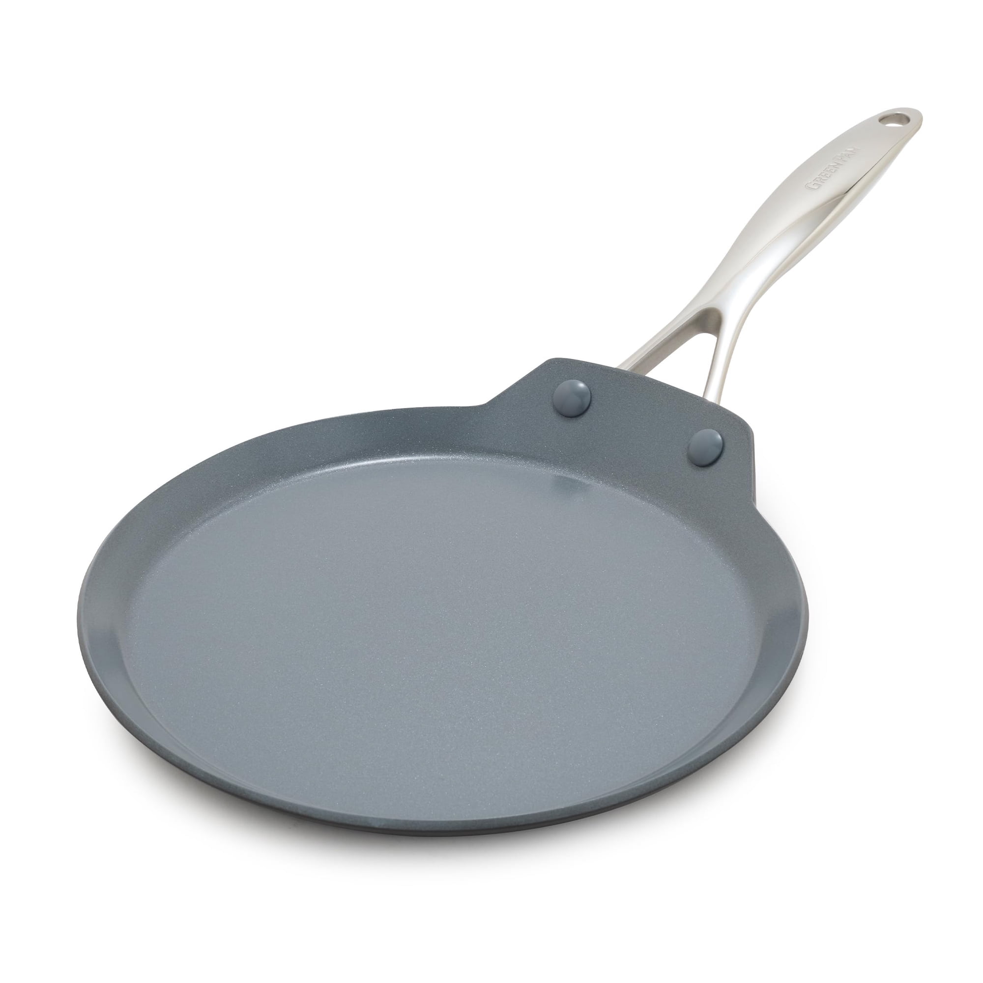 Sartén Para Crepes Greenpan Valencia Pro, Cerámica, Antiadherente, 24 Cm, Color Gris