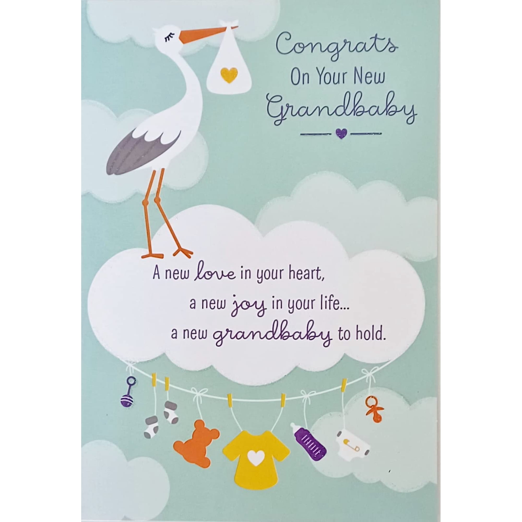 Greeting Card - Tarjeta De Felicitación De Felicitación Por El Nacimiento De Tu Nuevo Nieto