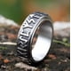 thumbnail image 3 of Anillo Runas Vikingo Titanio Giratorio Envejecido Moda, 3 of 3