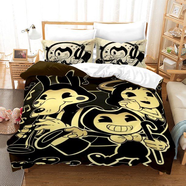 Anime BENDY Bedding Set Single Twin Full Size Kawaii BatlM Bed Set Adult Kid Bedroom Duvet cover Sets Bed Sheets