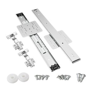 Magideal - Rieles Deslizantes Para Puertas De Gabinetes Abatibles Ocultos, Kit De Herrajes Para Puertas De Fácil Instalación Para Gabinetes De Cocina, , 600 Mm