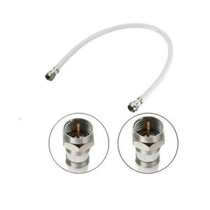 Genérico - Rollo Coaxial Rg-6 20M Con Terminales Color Blanco