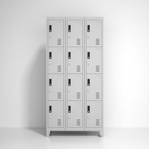 Recilock - Lockers Metálicos: 3 Cuerpos Y 12 Puertas