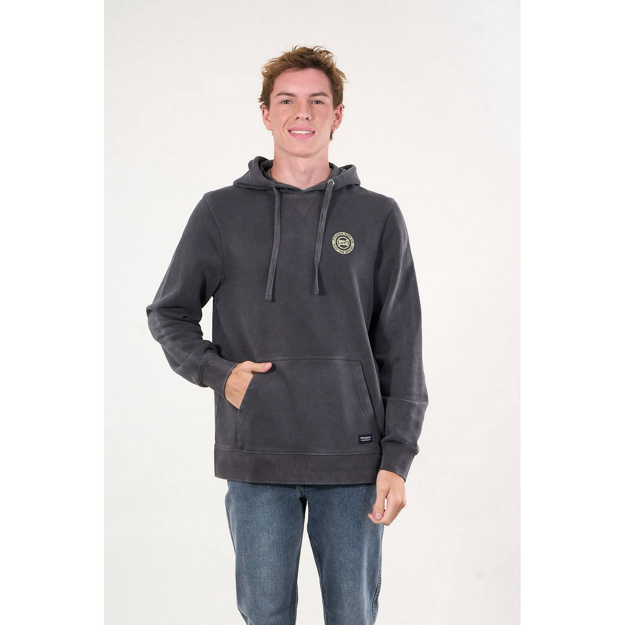 Polemic - Poleron Franela Procesado Canguro Gris Wi7301