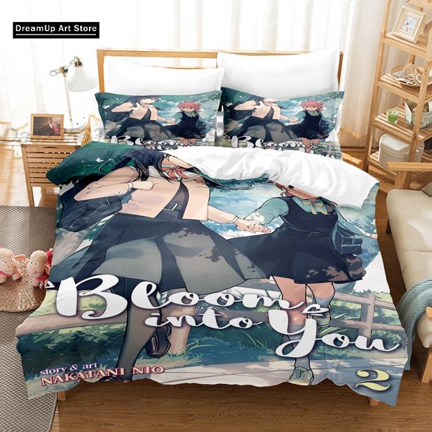 Fashion Bloom Into You Bedding Set Boys Girls Duvet Cover Pillowcase Bed Adult Bedroom