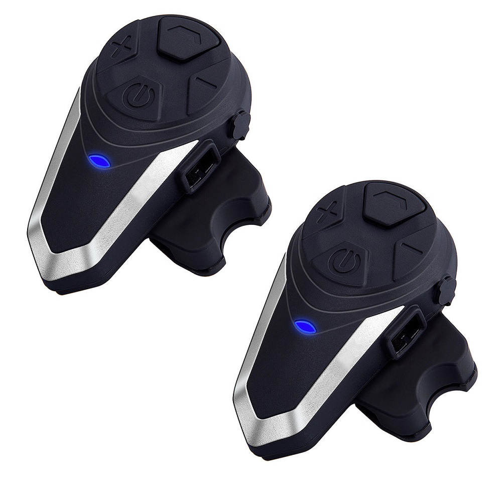 Castletec - Pack 2 Intercomunicadores Bluetooth Bt-S3 Para Casco De Moto Radio Fm
