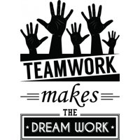 Rienda Libre Graphics - Decomural Teamwork Dreams Work Office Ws-46131