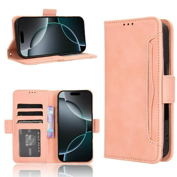 Funda Tipo Billetera FOXDOCK para iPhone 16 Pro max – Tapa Flip con Tarjetero