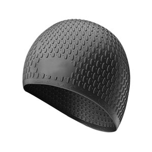 Ioensy - Gorro De Natación Gorro De Piscina Gorro De Natación Mujeres Hombres Gorro De Natación De Silicona Suave Negro