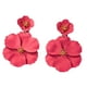 thumbnail image 5 of Pendientes colgantes de flores, pendientes de pétalos florales, pendientes colgantes para vacaciones, mujeres, niñas, joyería del día de San Valentín, Rosa, 5 of 5