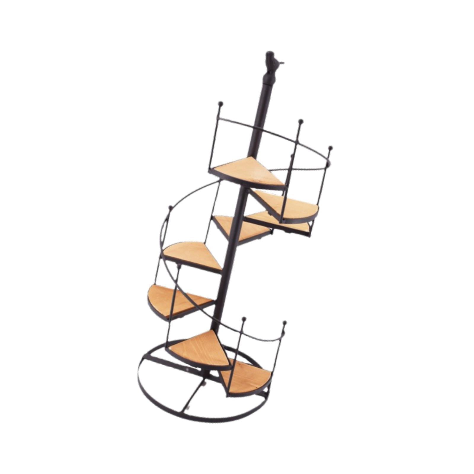 Magideal - Estante De Exhibición De En Niveles, Soporte De Hierro Y Madera Para Exteriores, Para Macetas, Entusiastas De La Jardinería, Hoteles , 23 Cm X 23 Cm 23 Cm X 23 Cm X 57 Cm