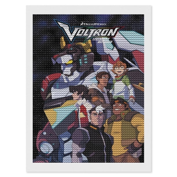Voltron: Defensor Legendario Kits de Pintura de Diamantes para Adultos 5D DIY Diamond Art Kits Full Drill Diamond Dots para Regalo Decoración de Pared y Relajación Artes de Gemas 30*40cm