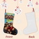 thumbnail image 3 of Glee Fox Tema: Calcetines de Navidad, fino lino blanco para colgar en escaleras y chimenea, decoración navideña para el hogar, regalo de Navidad.54cm×38cm, 3 of 5