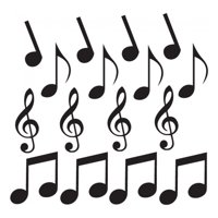 Rienda Libre Graphics - Decomural Music Notes Quaver Treble Clef Set Ws-33316