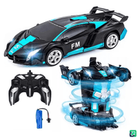 Genérico - Auto Carro Control Remoto Recargable Transformers Robot Celeste