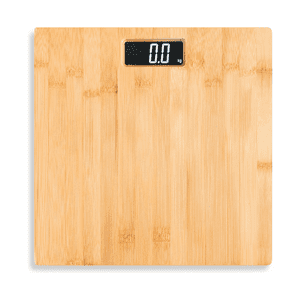 Wakeshome - Báscula Digital De Bambú Con Pantalla Lcd Bascula De Baño 180Kg Peso Corporal