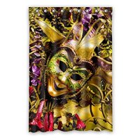 Pinghai - Cortina De Ducha Carnival Con Ganchos (122 X 183 Cm)