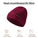 thumbnail image 2 of Gorro de invierno con forro de satén para mujer y hombre, gorro holgado con forro de seda para invierno, gorro de punto cálido con puños., 2 of 5