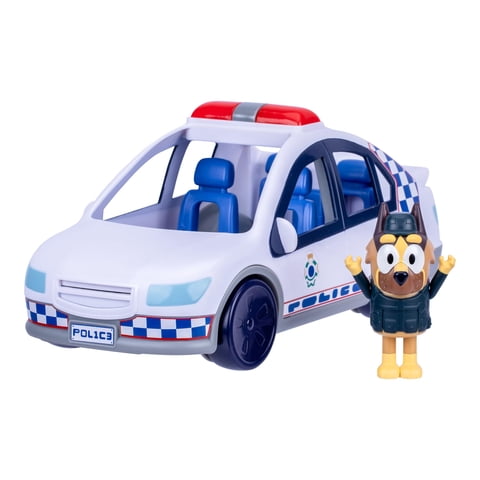 Auto De Policía De Bluey Con Luces, Sonidos Y Figura