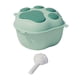 thumbnail image 3 of Contenedor De Almacenamiento De Alimentos Para Perros Con Tapa Dispensador De Alimentos Granos Caja De Arroz Verde, 3 of 5
