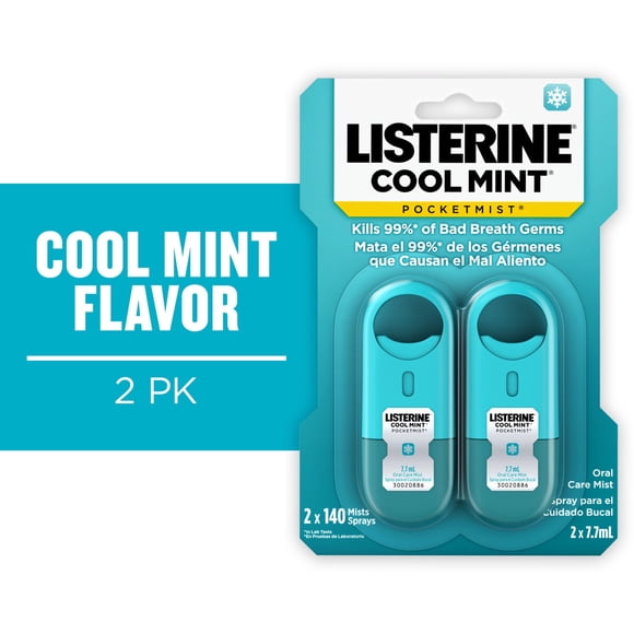 Spray Bucal Listerine Pocketmist Cool Mint 2x7.7mL