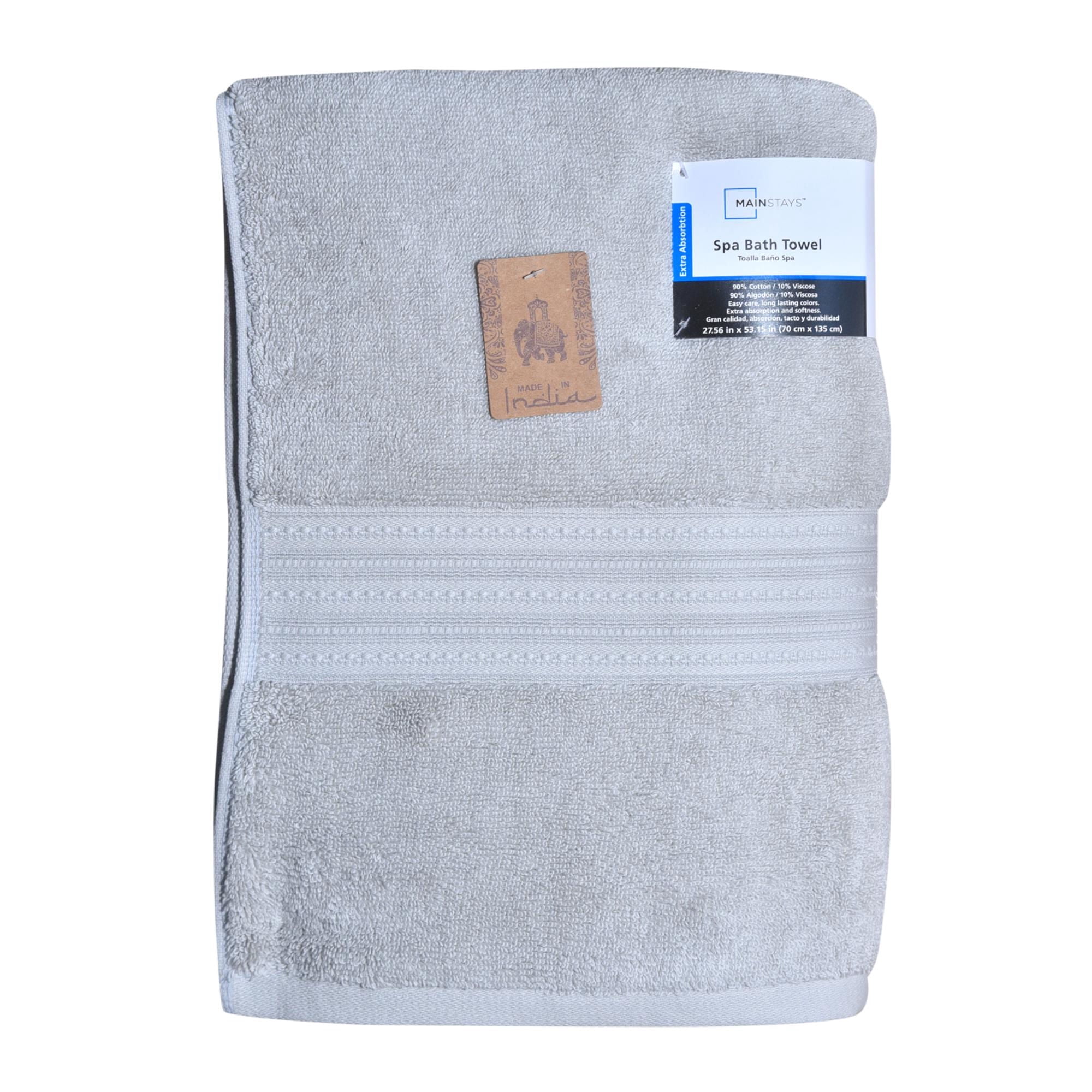 Mainstays - Toalla De Mano Spa Gris 50X80 Cm Algodón