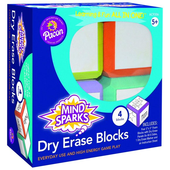 Bloques de pizarra blanca Creativity Inspired Mind Sparks - Pack de 4