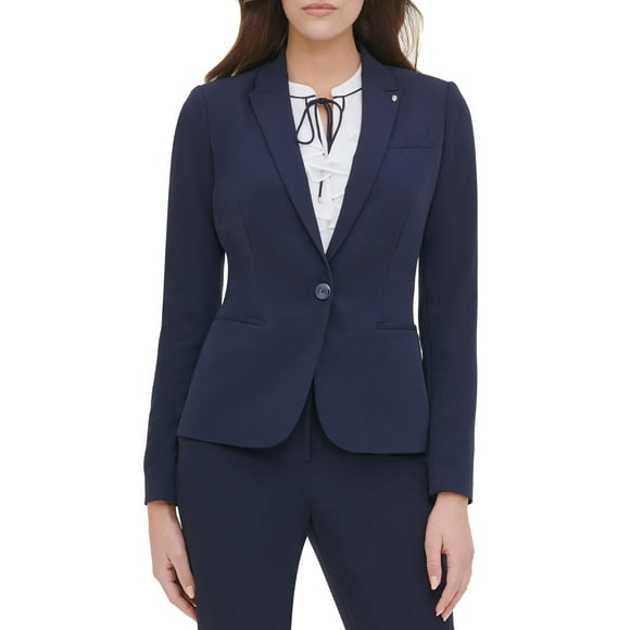 Chaqueta de negocios para mujer de estilo Blazer Tommy Hilfiger Dark Midnight
