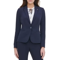 Chaqueta De Negocios Para Mujer De Estilo Blazer Tommy Hilfiger Dark Midnight
