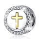 thumbnail image 1 of Abalorios Charm Vito Cruz de Plata Esterlina y Oro para Pandora, 1 of 9