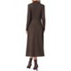 thumbnail image 3 of INSPIRE CHIC Vestidos de punto acanalado de otoño para mujeres Cuello alto Casual Manga larga Vestido maxi L Café, 3 of 6