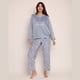 thumbnail image 2 of Pijama Crystal Velvet bordado y botones 261559 - XXL, 2 of 2