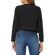 thumbnail image 3 of Chaqueta Recortada de Mezclilla INSPIRE CHIC para Mujer con Frente Abierto Sin Cuello Casual Bolero Shrug XL Negro, 3 of 6