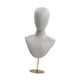 thumbnail image 1 of Modelo De Exhibición De Pelucas, Cabeza De Maniquí Moderna De Mesa Para Collares, Gorros Y Tocados, Gris Claro., 1 of 5