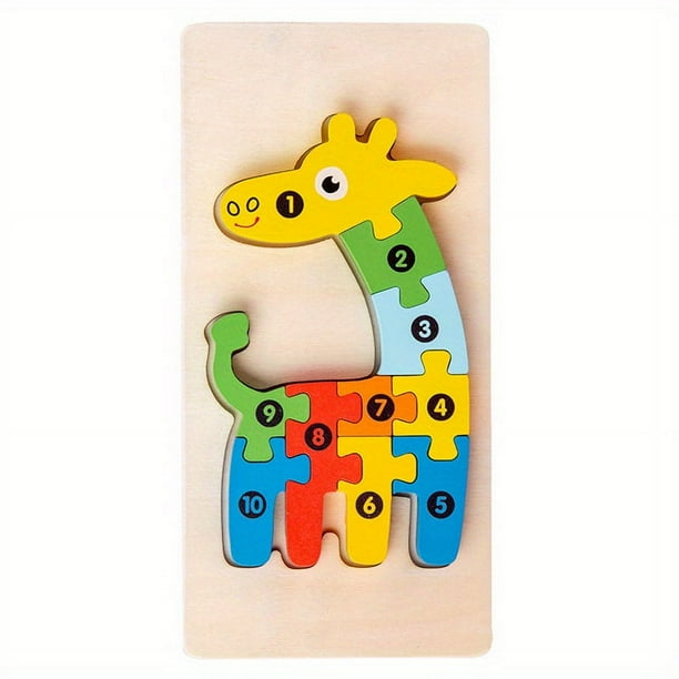Wooden Early Education Cognition Children's Educational Toys Building Blocks Wooden Animal Traffic Shape Matching 3d Three-dimensional Puzzle