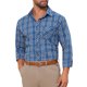 thumbnail image 5 of INSPIRE CHIC Camisa de Vestir de Manga Larga a Cuadros para Hombre, Cuello de Punta, Camisa de Botones a Cuadros L Azul Oscuro, 5 of 6