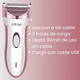 thumbnail image 3 of Maquina Depiladora De Mujer Recargable Inalámbrica Multiuso, 3 of 7