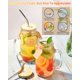 thumbnail image 4 of Set de Tazas Tipo Mason TANGLONG 700 ml de Vidrio con Tapa y Pajilla x8, 4 of 7
